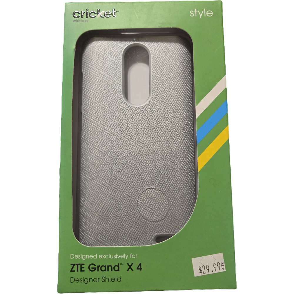Cricket wireless ZTE grand x 4 phone case silver